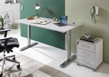 Rollcontainer >Lommel< in lichtgrau - 43x56x42cm (BxHxT)