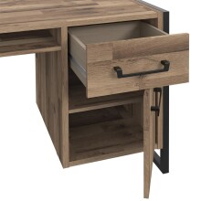Schreibtisch >Husum I< in Schwarz - 129,4x74,7x60,2cm (BxHxT)