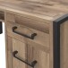 Schreibtisch >Husum I< in Schwarz - 129,4x74,7x60,2cm (BxHxT)