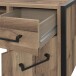 Schreibtisch >Husum I< in Schwarz - 129,4x74,7x60,2cm (BxHxT)