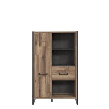 Aktenschrank >Husum I< in Schwarz - 94,1x151,5x41,5cm (BxHxT)