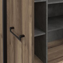 Aktenschrank >Husum I< in Schwarz - 94,1x151,5x41,5cm (BxHxT)