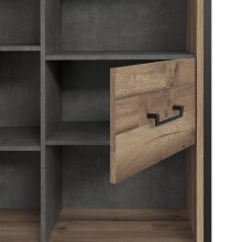 Aktenschrank >Husum I< in Schwarz - 94,1x151,5x41,5cm (BxHxT)