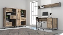 Aktenschrank >Husum I< in Schwarz - 94,1x151,5x41,5cm (BxHxT)