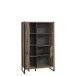 Aktenschrank >Husum I< in Schwarz - 94,1x151,5x41,5cm (BxHxT)