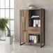 Aktenschrank >Husum I< in Schwarz - 94,1x151,5x41,5cm (BxHxT)