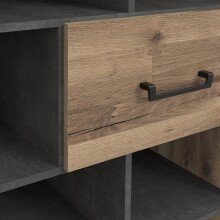 Aktenschrank >Husum II< in Schwarz - 94,1x151,5x41,5cm (BxHxT)