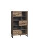 Aktenschrank >Husum II< in Schwarz - 94,1x151,5x41,5cm (BxHxT)