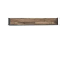 Wandregal >Husum I< in Betonoptik Dunkelgrau - 170x25,6x21,9cm (BxHxT)