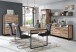 Wandregal >Husum I< in Betonoptik Dunkelgrau - 170x25,6x21,9cm (BxHxT)