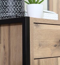 Kompaktgarderobe >Husum I< in Schwarz - 114,1x199,9x41,5cm (BxHxT)