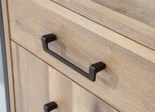 Kompaktgarderobe >Husum I< in Schwarz - 114,1x199,9x41,5cm (BxHxT)