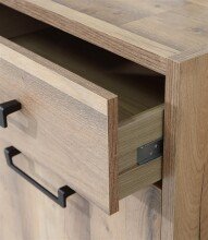 Kompaktgarderobe >Husum I< in Schwarz - 114,1x199,9x41,5cm (BxHxT)