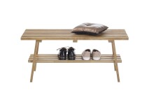 Sitzbank >Albany< in Eiche geölt aus Massivholz - 100x45x35cm (BxHxT)