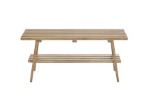 Sitzbank >Albany< in Eiche geölt aus Massivholz - 100x45x35cm (BxHxT)