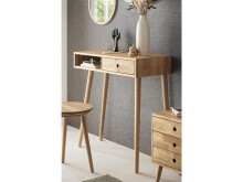 Konsolentisch >Anacortes< in Eiche geölt aus Massivholz - 80x80x35cm (BxHxT)