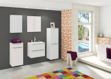 Hängeschrank >Garda< in weiß-matt - 40x64x20cm (BxHxT)