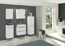 Hängeschrank >Garda< in weiß-matt - 40x64x20cm (BxHxT)