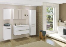 Hängeschrank >Garda< in weiß-matt - 40x64x20cm (BxHxT)