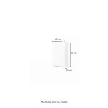 Hängeschrank >Garda< in weiß-matt - 40x64x20cm (BxHxT)