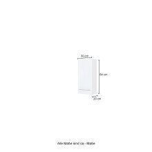 Hängeschrank >Livorno< in weiß-matt - 30x64x20cm (BxHxT)