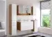 Hängeschrank >Livorno< in weiß-matt - 30x64x20cm (BxHxT)