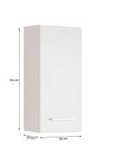 Hängeschrank >Paris< in Weiß - 30x64x20cm (BxHxT)