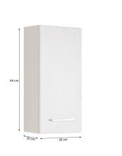 Hängeschrank >Paris< in Weiß - 30x64x20cm (BxHxT)