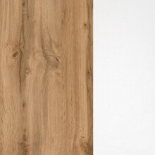 Hängeschrank >Paris< in Weiß, Wotan-Eiche - 30x64x20cm (BxHxT)