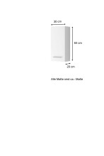 Hängeschrank >Porta< in Hochglanz-Weiß - 30x64x20cm (BxHxT)