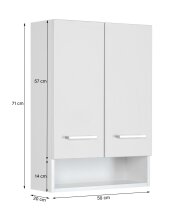 Hängeschrank >Riga< in Gelb-Matt - 50x71x20cm (BxHxT)
