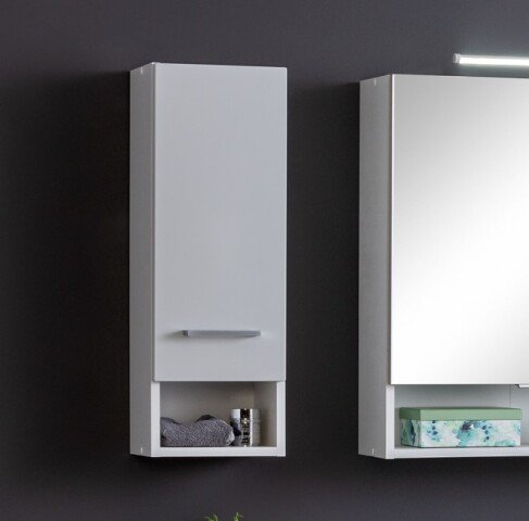 Hängeschrank >Riga< in Hellgrau-Matt - 25x71x20cm (BxHxT)