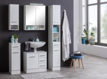 Hängeschrank >Riga< in Weiß-Matt - 25x71x20cm (BxHxT)