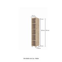 Badregal >Livorno< in Wotan-Eiche - 25x130x35cm (BxHxT)