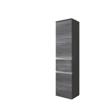 Midischrank >Arezzo< in Eiche Rauchsilber Nachbildung - 40x154x35cm (BxHxT)