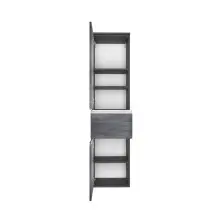 Midischrank >Arezzo< in Eiche Rauchsilber Nachbildung - 40x154x35cm (BxHxT)