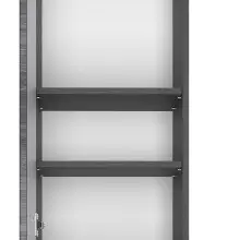Midischrank >Arezzo< in Eiche Rauchsilber Nachbildung - 40x154x35cm (BxHxT)