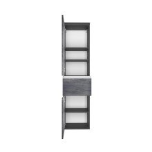Midischrank >Arezzo< in Eiche Rauchsilber Nachbildung - 40x154x35cm (BxHxT)