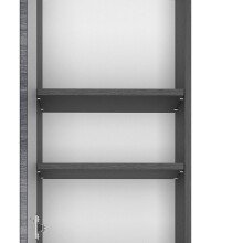 Midischrank >Arezzo< in Eiche Rauchsilber Nachbildung - 40x154x35cm (BxHxT)