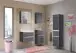 Midischrank >Arezzo< in Eiche Rauchsilber Nachbildung - 40x154x35cm (BxHxT)