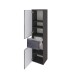 Midischrank >Arezzo< in Eiche Rauchsilber Nachbildung - 40x154x35cm (BxHxT)