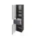 Midischrank >Arezzo< in Eiche Rauchsilber Nachbildung - 40x154x35cm (BxHxT)