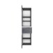 Midischrank >Arezzo< in Eiche Rauchsilber Nachbildung - 40x154x35cm (BxHxT)