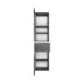 Midischrank >Arezzo< in Eiche Rauchsilber Nachbildung - 40x154x35cm (BxHxT)