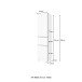 Midischrank >Arezzo< in Eiche Rauchsilber Nachbildung - 40x154x35cm (BxHxT)