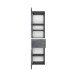 Midischrank >Arezzo< in Eiche Rauchsilber Nachbildung - 40x154x35cm (BxHxT)