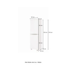 Midischrank >Garda< in Weiß-Matt - 40x130x35cm (BxHxT)