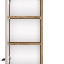 Midischrank >Livorno< in weiß-matt - 30x130x35cm (BxHxT)