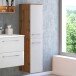 Midischrank >Livorno< in weiß-matt - 30x130x35cm (BxHxT)