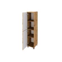Midischrank >Livorno< in Wotan-Eiche - 30x130x35cm (BxHxT)